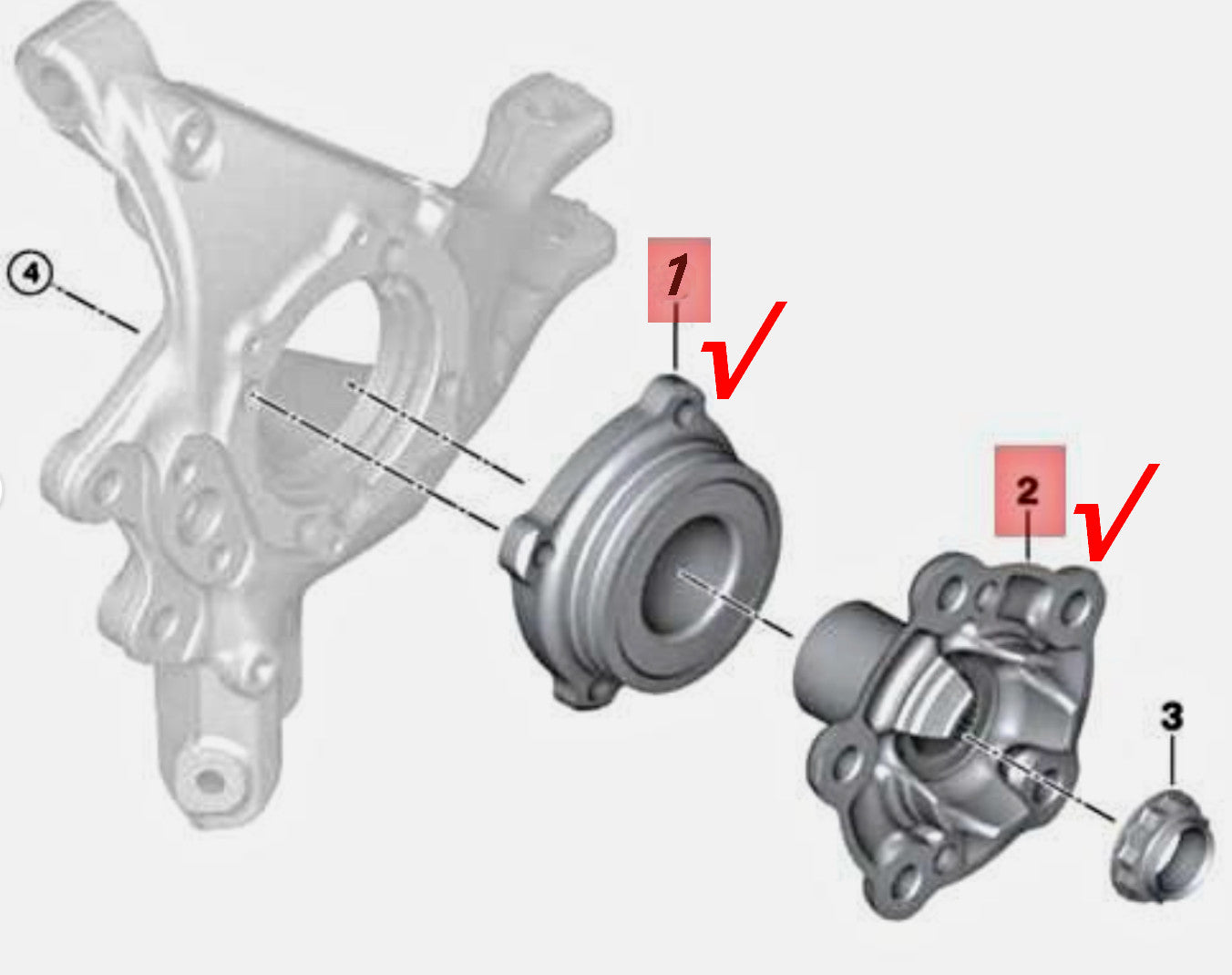 Rear Wheel Hub  Bearing Assembly for BMW M2 M3 M4 GTS F80 F82 F83