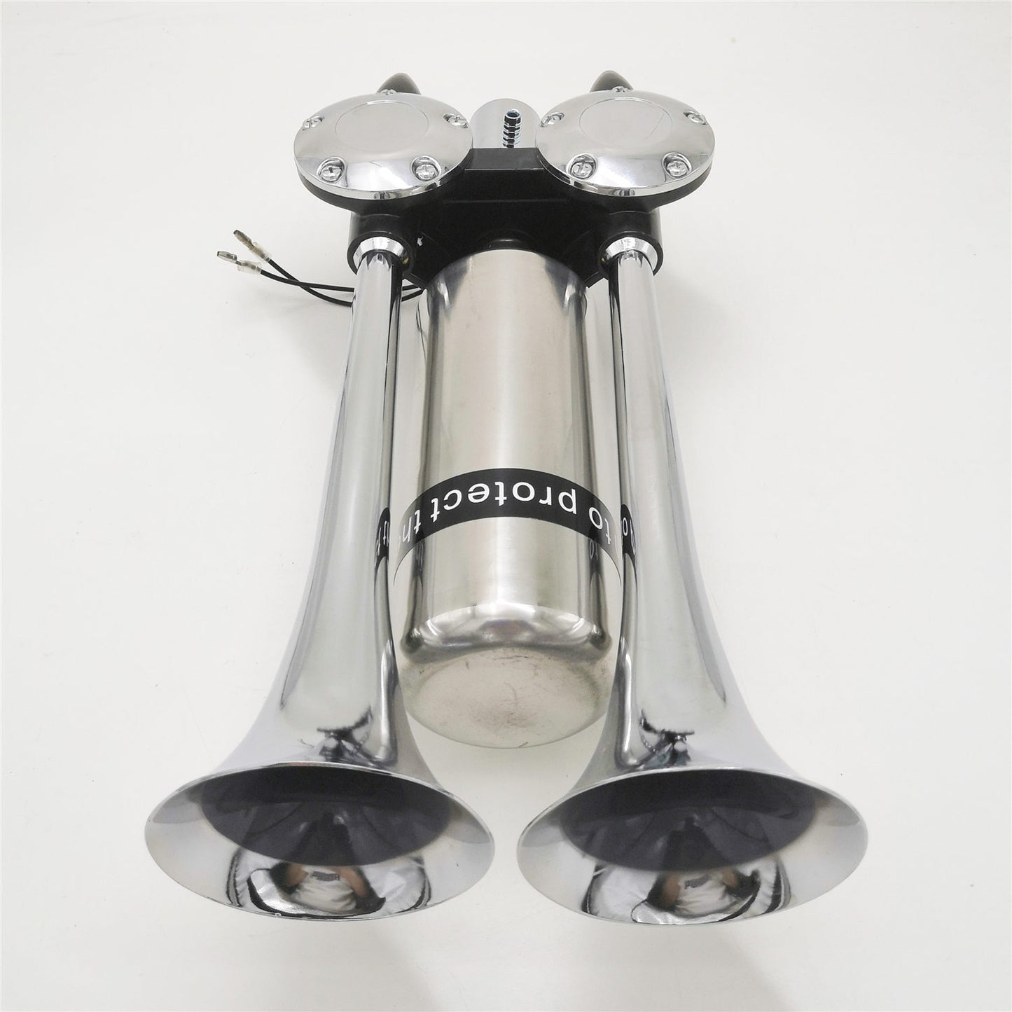155DB 12V/24V Super Echo Loud Air Horn Set Compatible with Semi or Large Truck