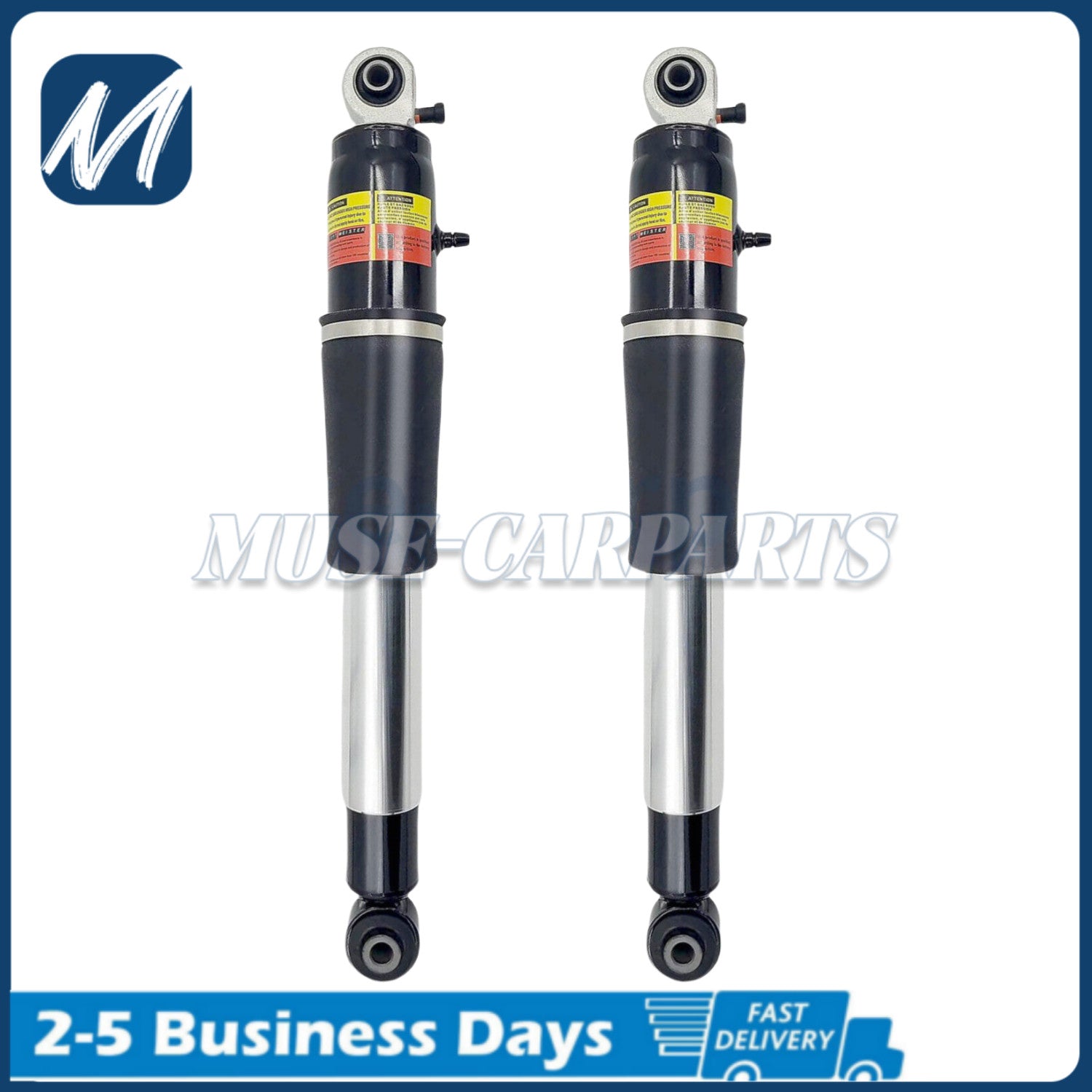 2-piece front shock absorber struts, Assys EDC Fit, for BMW E38 740i 740iL 750iL, 1995 - 2001 
