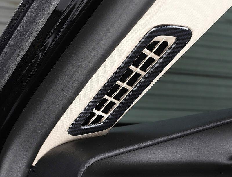 for Ford Explorer 2020-2022 Carbon Fiber B Pillar Vent Air Outlet Frame Trim 2X