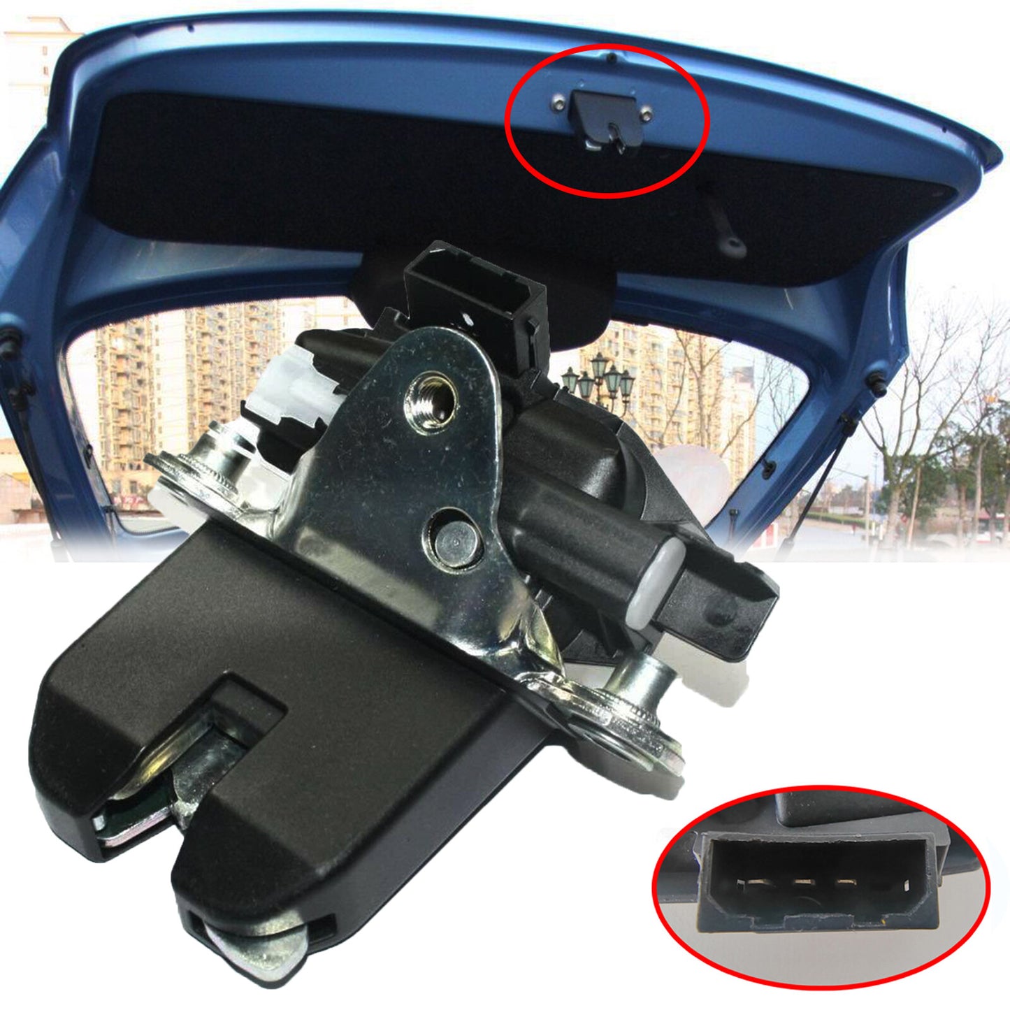 Tailgate lock trunk for Skoda Fabia II 2006-13 Roomster 5J 5J0827501B