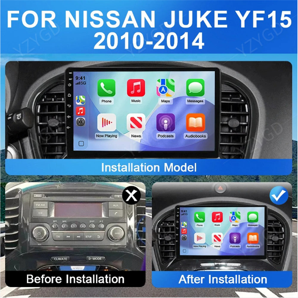 Android Auto CarPlay for Nissan Juke YF15 2010-2014 Car Stereo Radio GPS Screen