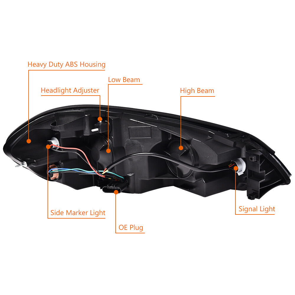 Suitable for 2006-2016 IMPALA Limited Edition Black House Amber Corner Headlamp