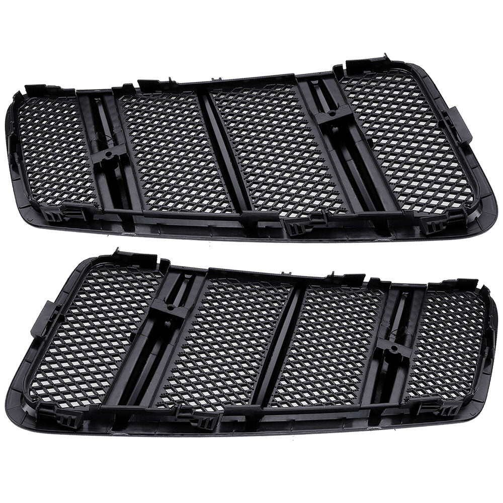 A pair of front hood vents with air mesh grille trim covers suitable for Mercedes W166 GL/GLE/GLS
