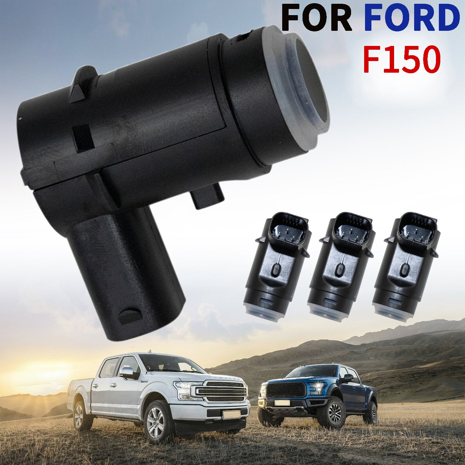4PCS/Set Rear Bumper Parking Assist Object Sensor Kit 9L3Z15K859D for Ford F150