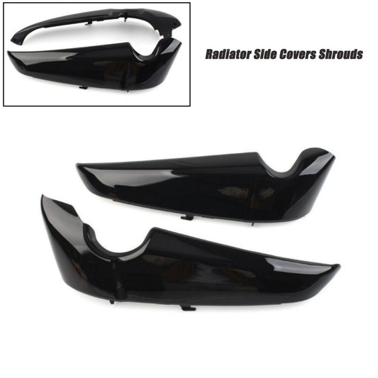 Gloss Black Radiator Side Covers Shrouds for Harley V Rod VROD VRSC 2001  Up