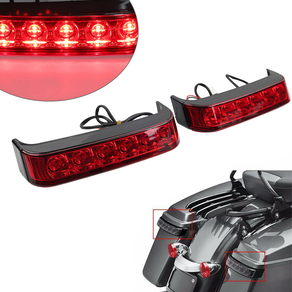 Black Saddlebag Run Brake Tail Light FIT for Harley Touring Street Glide FLHX