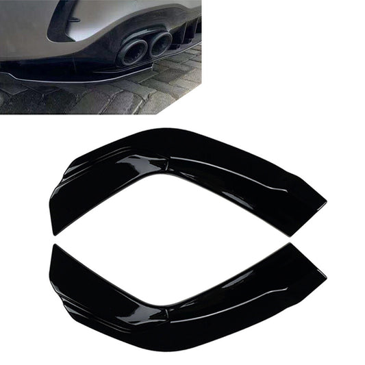 2x Rear Bumper Both Side Lip Molding Trims Fit for Mercedes A-Class V177 Sedan Black