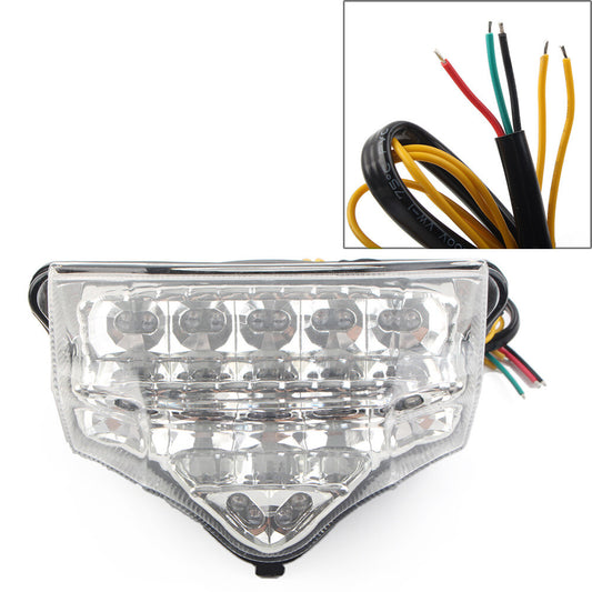 Fit for Yamaha FZ600 FZ6 FAZER 2004-2009 LED Taillights Brake Turn Signal Clear Lens