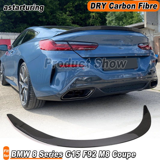 Fit for BMW 8 Series G15 F92 M8 Coupe 2019-23 Dry Carbon Rear Trunk Spoiler Wing