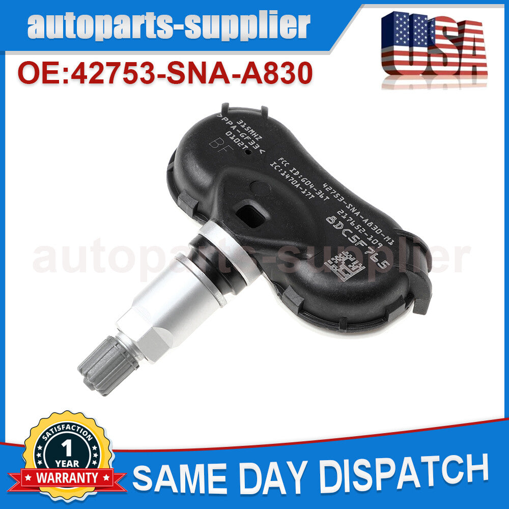 Kit (4) Tire Pressure Sensor (TPMS) for Honda CR-Z Insight Odyssey Element for Civic