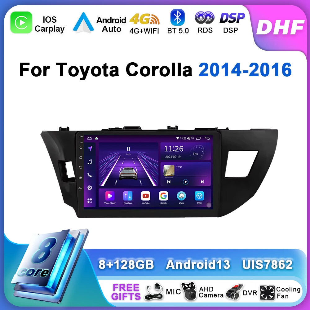 Android Car Radio Carplay for Toyota for Corolla Ralink 2013-2016 GPS Stereo Player