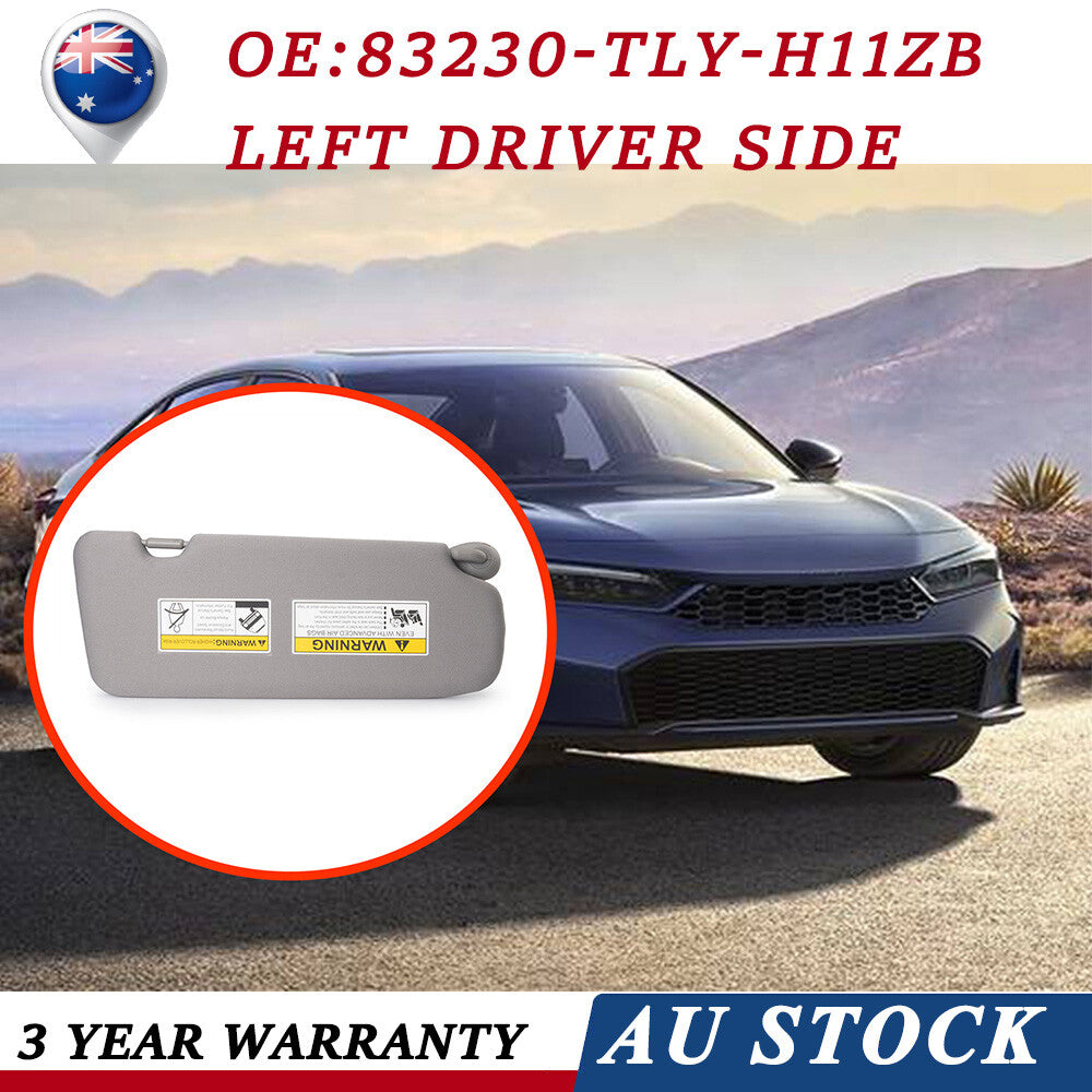 1X Left Gray Sun Visor W/ Light For 2017-2022 for Honda CR-V CRV 83230-TLY-H11ZB AU