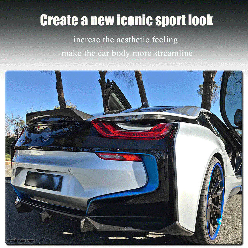 Fit for BMW i8 Coupe 2014-2018 Real Carbon Fiber Rear Trunk Spoiler Boot Wing