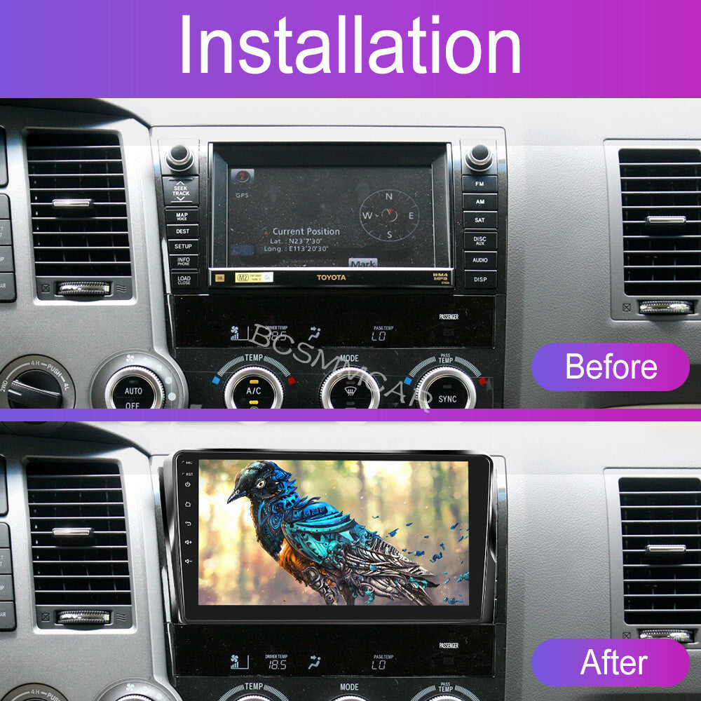 Android Car GPS Radio Navi Wifi Player Stereo Fit for Toyota Sequoia 2008-2019