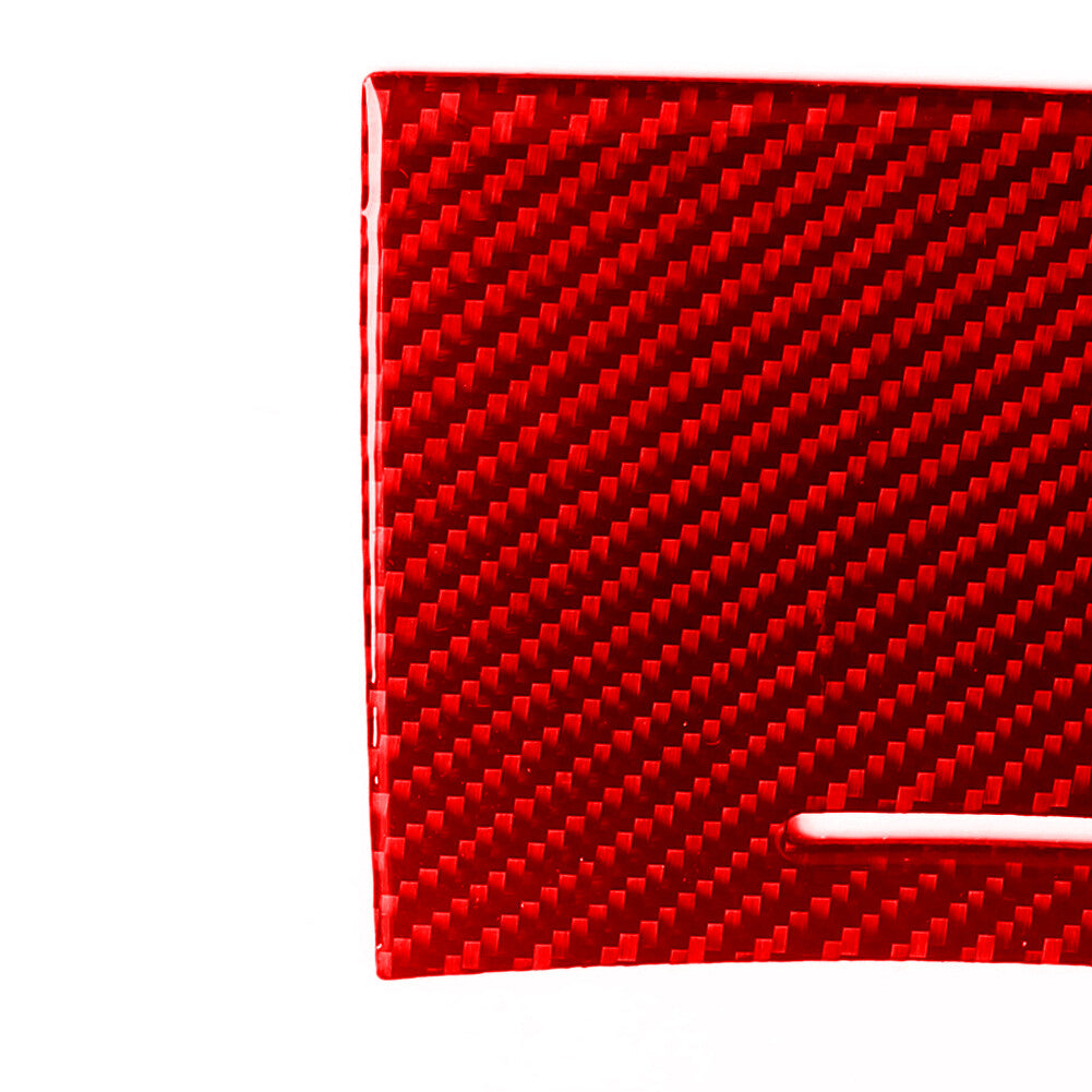 Red Carbon Fiber Watercup Panel Holder Cover Trim Sticker for Chrysler 300 05-07
