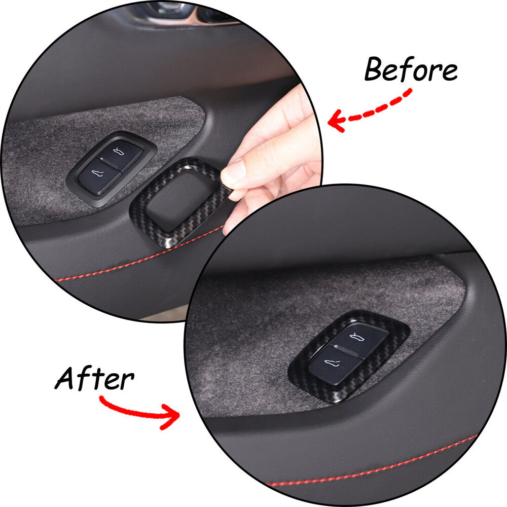 Carbon Fiber ABS Car Tailgate Switch Button Trim for Chevrolet for Corvette C8 2020+