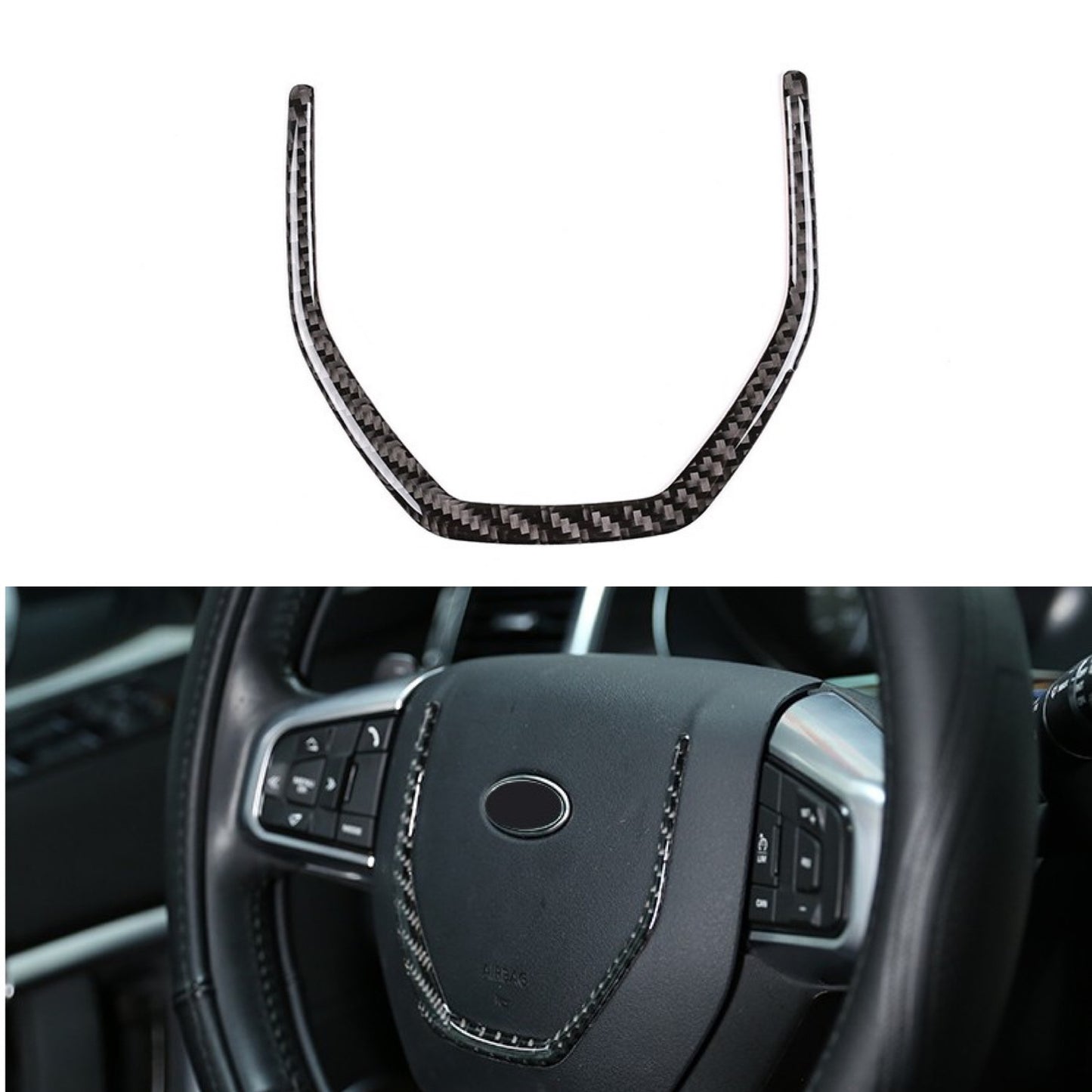 Carbon fiber interior steering wheel cover for Range Rover Discovery 2015 - 19