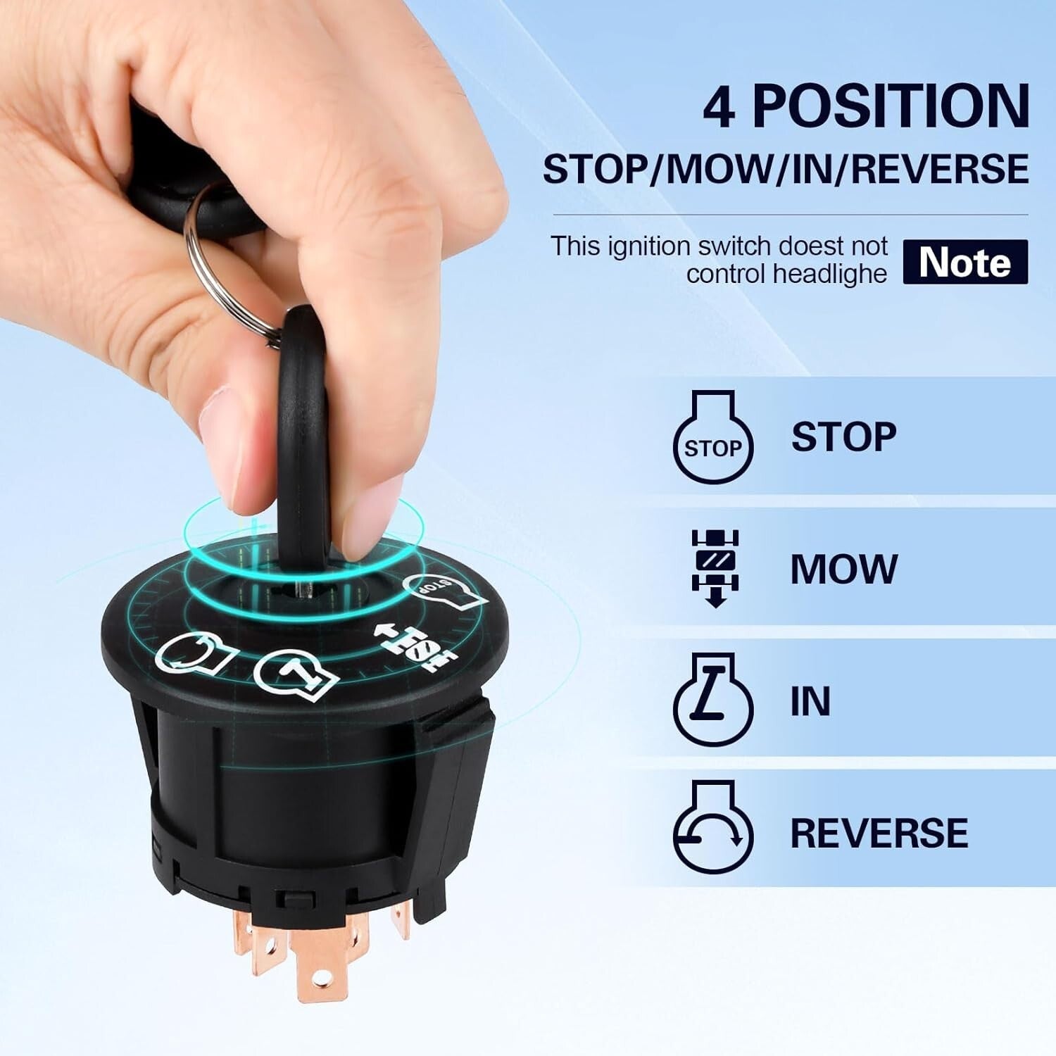 Lawn Mower Ignition Starter Switch with Keys Compatible with AYP, Husqvarna