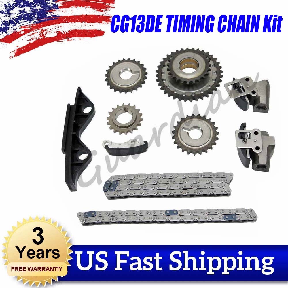 The CG13DE timing chain kit is compatible with MICRA CUBE MICRA MARCH 1992 - 2002. (Items 95, 96, 97, 98, 00, 01-)