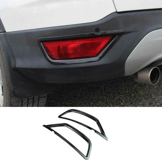 Carbon Fiber Rear Fog Light Lamp Cover Trims ABS for Ford Escape Kuga 2013-2019