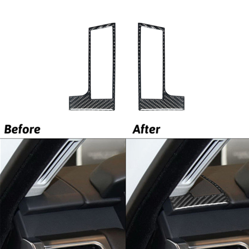 2Pcs Carbon Fiber Air Vent Upper Cover Trim For Land for Range Rover Sport 2014-2017