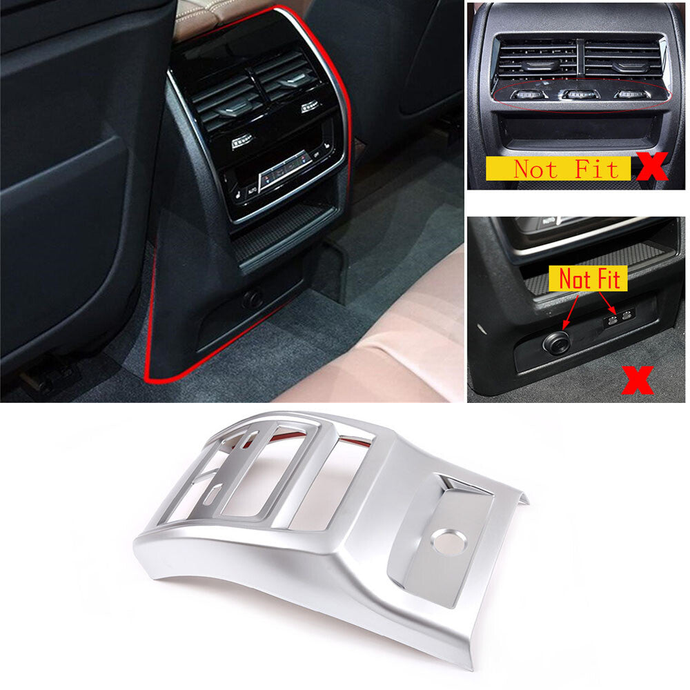 Silver ABS Rear Air Vent Outlet Panel Cover for BMW X5 G05 X6 G06 X7 G07 2019-22