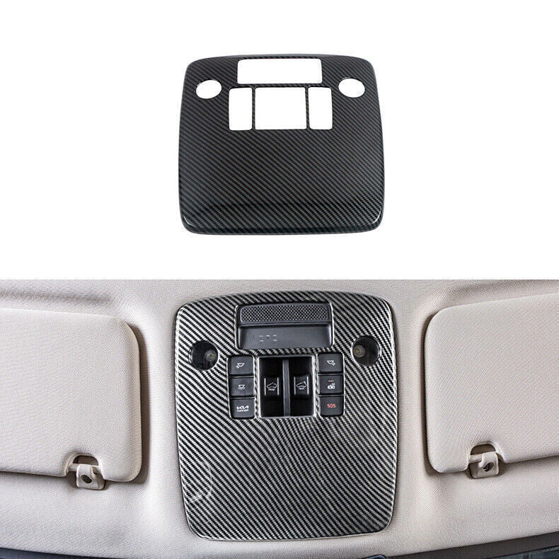 for Kia Carnival 22-2024 Carbon Fiber Front Reading Light Lamp Frame Cover Trim