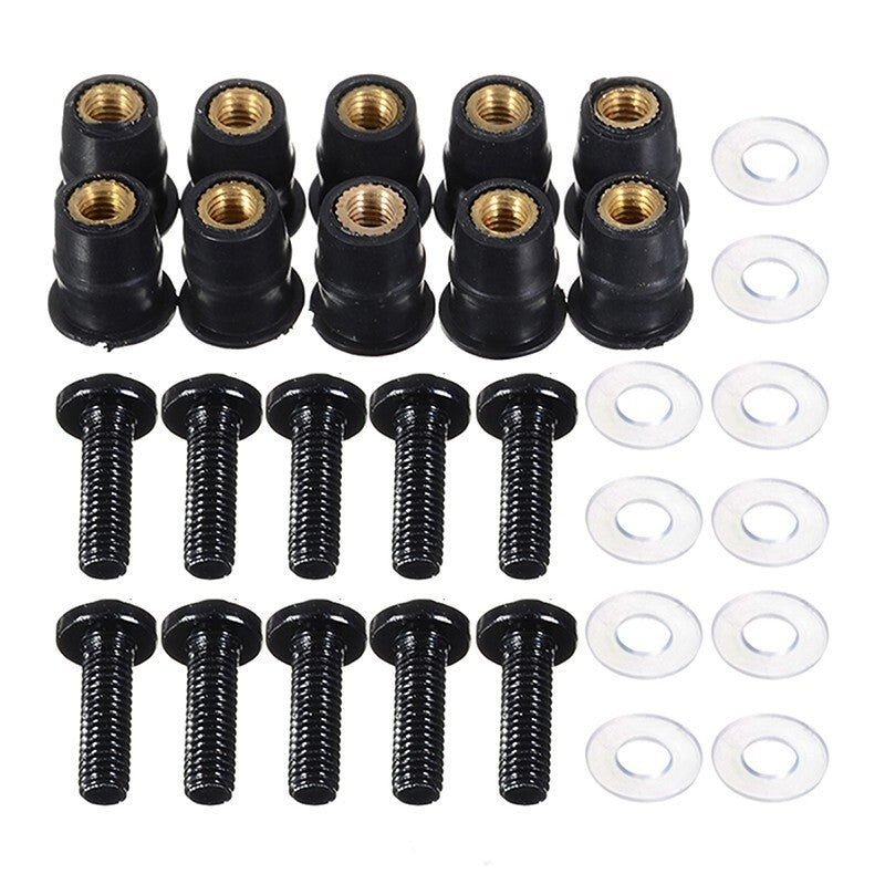 10PCS Windscreen Windshield Bolt Screw Kit Fit For Z400 Z900 Z650 Z750 Z1000/SX