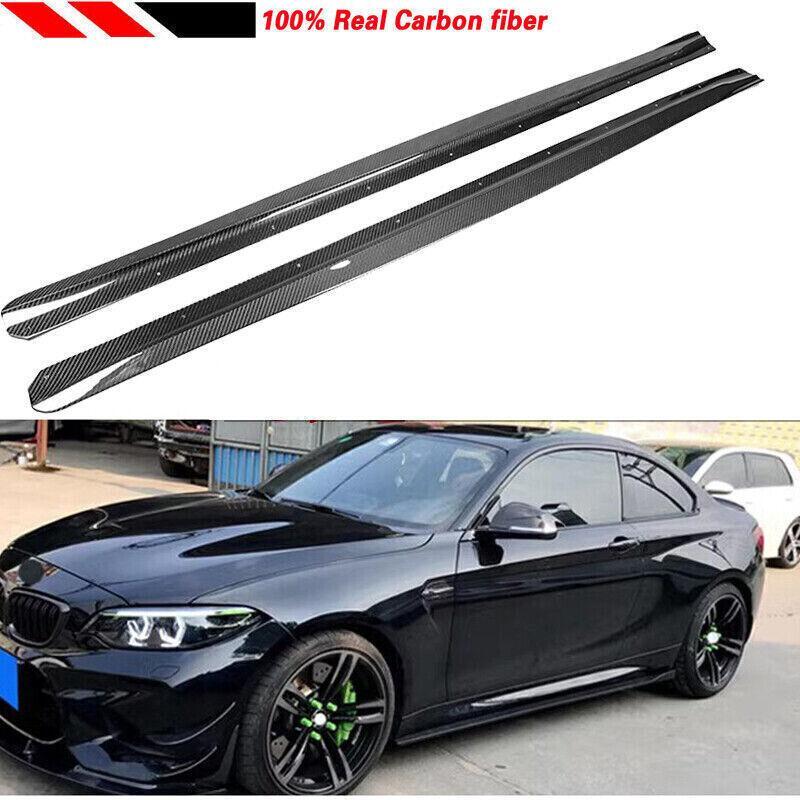 Suitable for 2016-21 for BMW F87 M2 M2C carbon fiber side skirts and extended splitter.