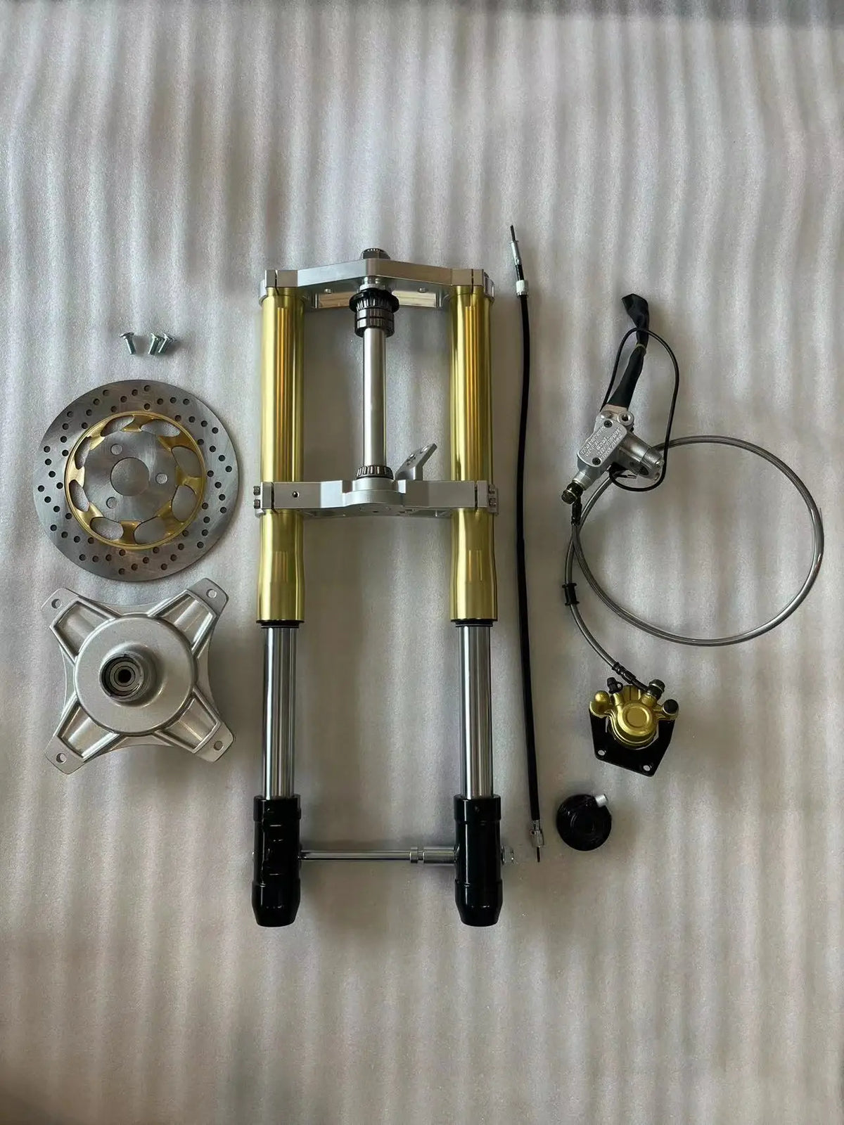 for Honda DAX CT70 Inverted Fork Gold Disc Brake for Mini Trail Shocks Suspension