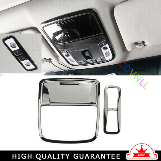 Front Reading Lamp Frame Cover Trim for Honda Accord 9TH 14-2017 Black Titanium