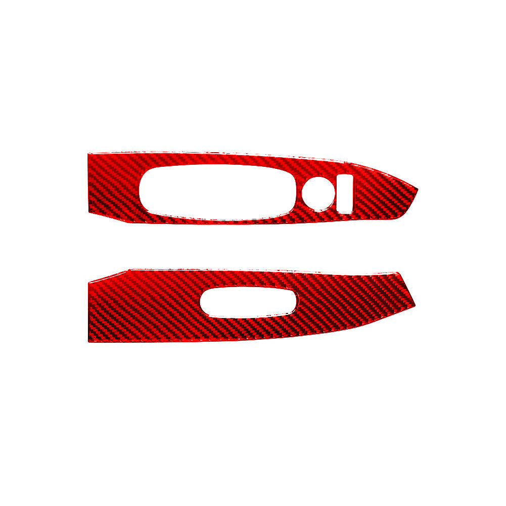 Red Carbon Fiber Front Door Window Control Panel Cover for Nissan Altima 2019-22
