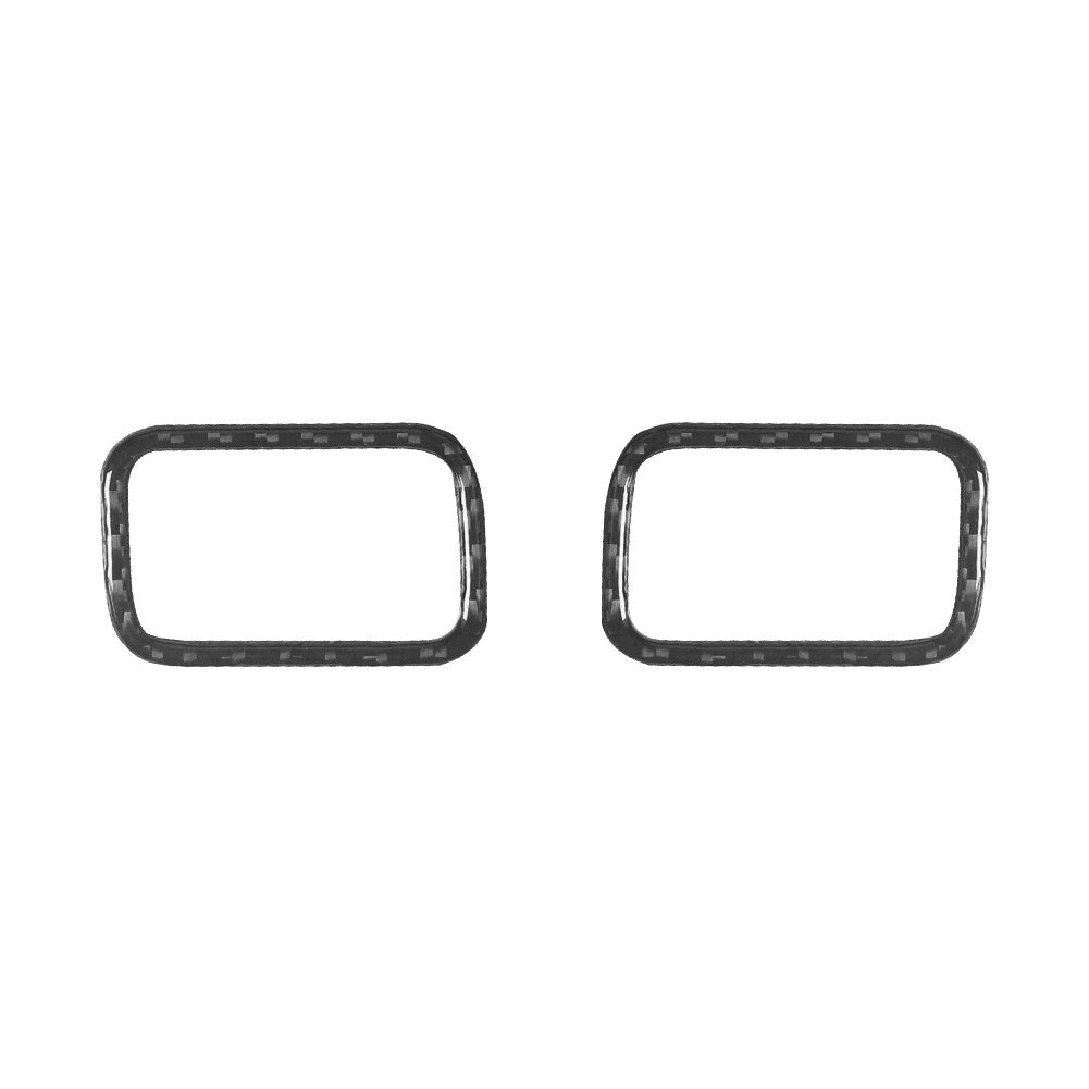 2Pcs Carbon Fiber Defogger vent Cover Trim For Silverado/tahoe/ for sierra 2007-2014