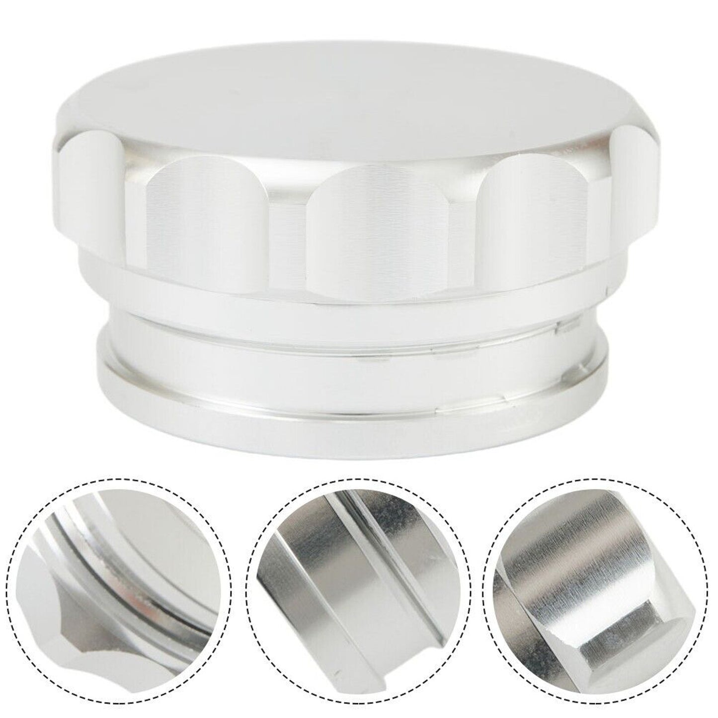 2Pcs 2 Aluminium Alloy Weld On Filler Neck And Cap Oil, Fuel, Water Tank Silver
