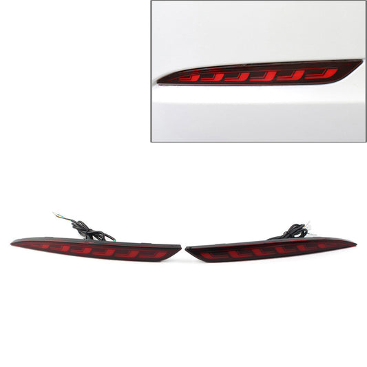 Rear Bumper Reflector Brake Light Dynamic Lamp Fit for Tesla Model 3 2017-2022 Red