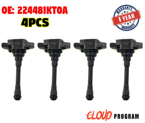 4Pcs Ignition Coil 22448-1KT0A for Nissan Altima Rogue Sentra for Infiniti FX50 QX60