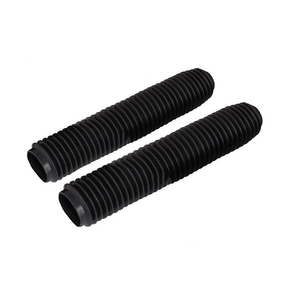 2PCS 40mm Black Rubber Front Fork Shock Gaiter Boots Absorber Dust Cover Custom