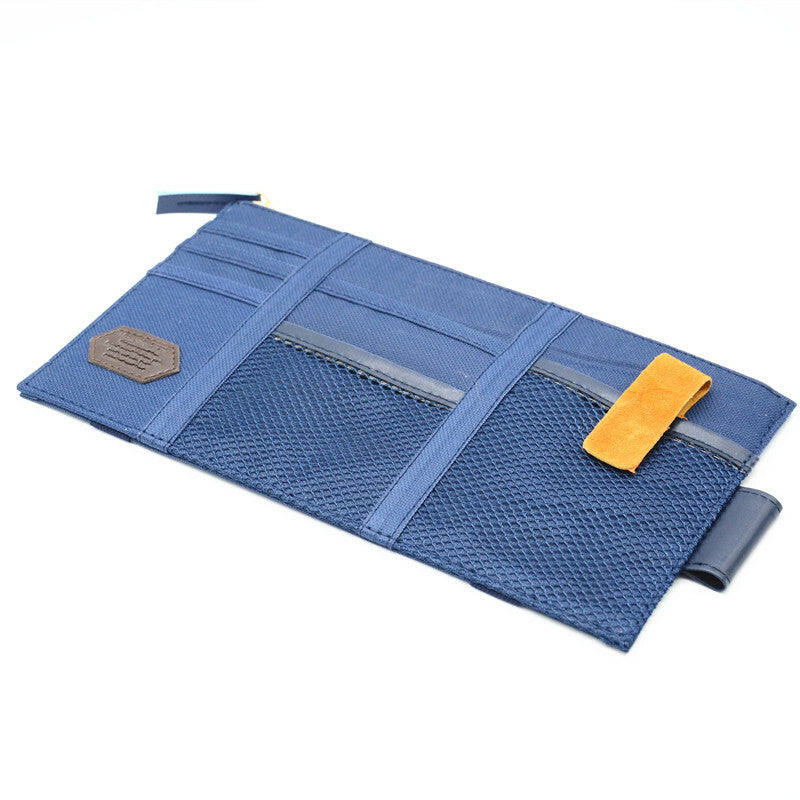 Car Sun Tidy Storage Bag Paper Tissue Box CD Card Pocket Phone Organizer