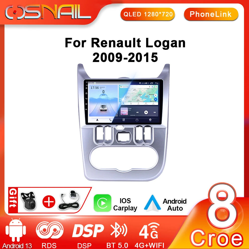 Android Car Radio for Renault Logan 1 Sandero 2009-2015 CarPlay Auto GPS Player