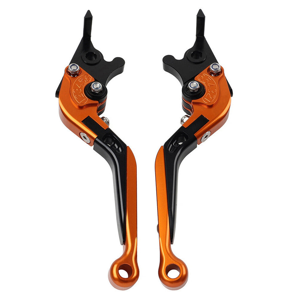 Folding Extendable Brake Clutch Levers for Suzuki GSXR600 GSXR750 11-21 Orange