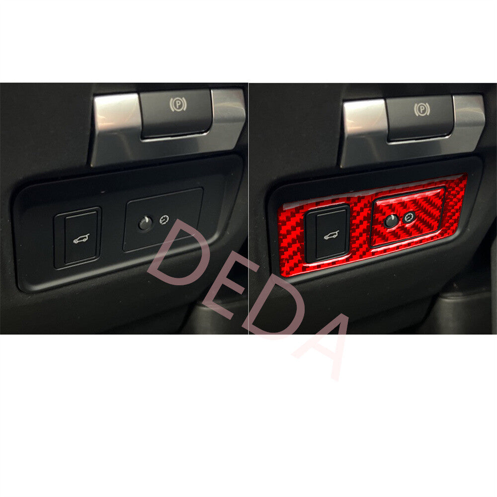 for Land Rover Discovery Sport 2015-19 Rear Trunk Switch Button Cover Red Carbon