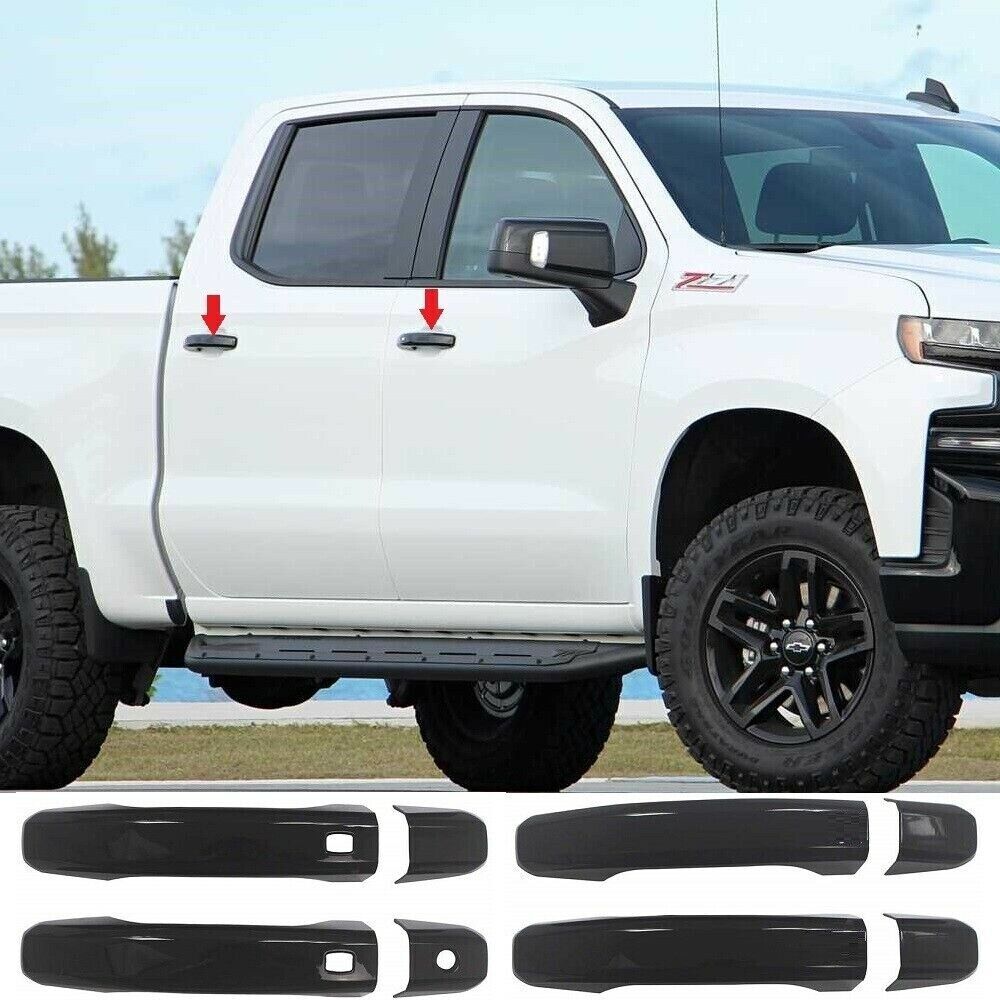 For 2014-2024 for Chevy Silverado / for GMC for Sierra door Handle Covers W/ Front Smartkey