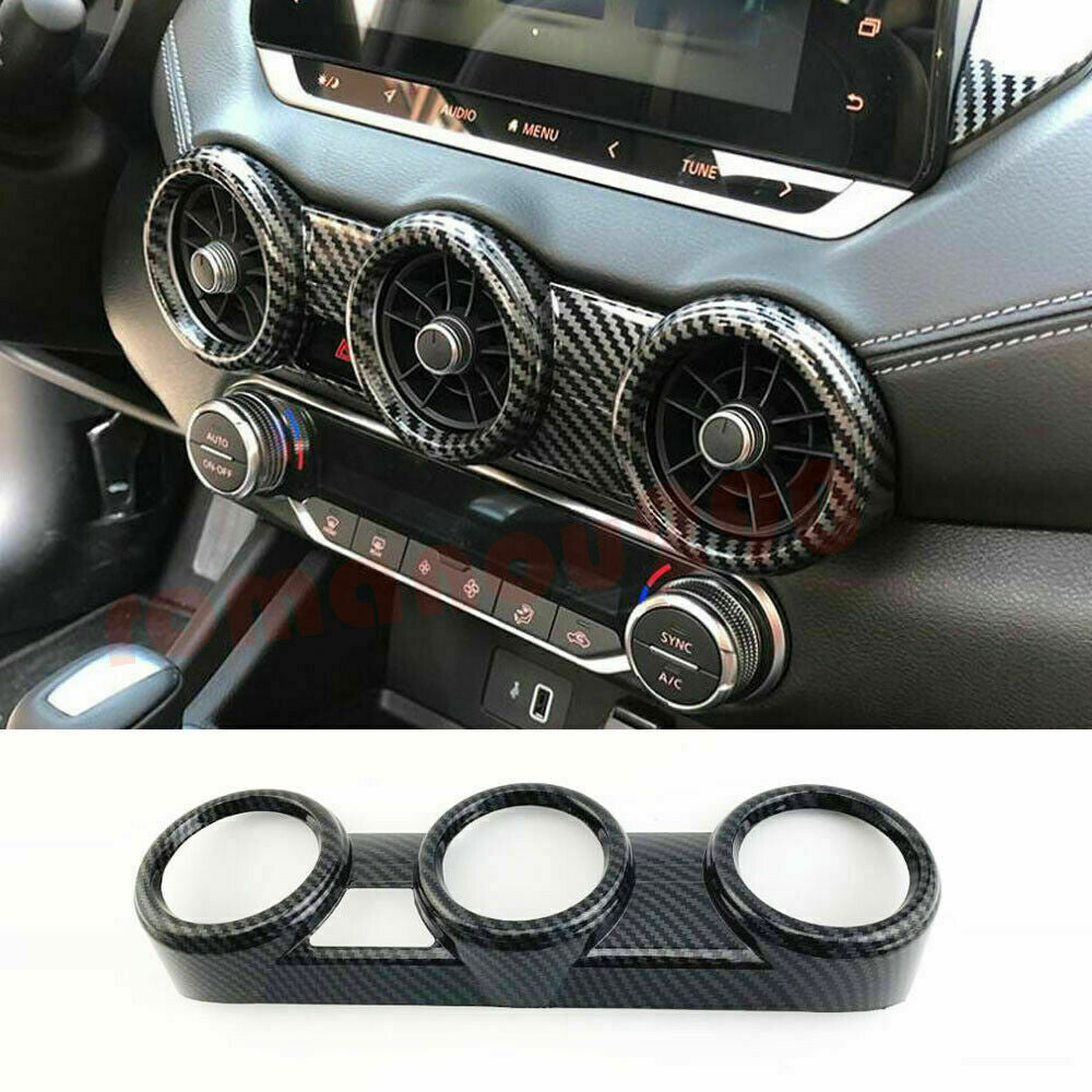for Nissan Sentra 2020-2022 Carbon Fiber Center Air Vent Outlet Ring Cover Trim
