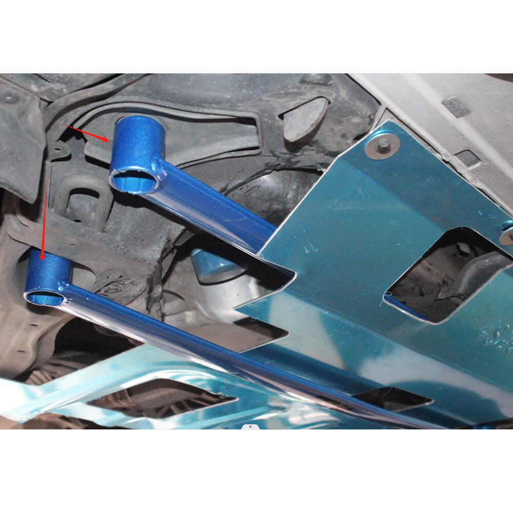 Red Front + Rear Lower Cross Brace Strut Bar for Honda Accord 2008-2012