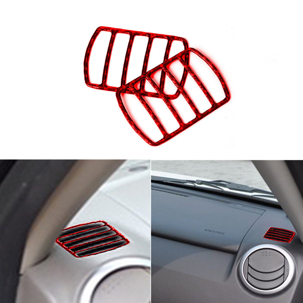 2Pcs for Suzuki Grand Vitara 2006-2013 Carbon Fiber Defogger Air Vent Cover Trim