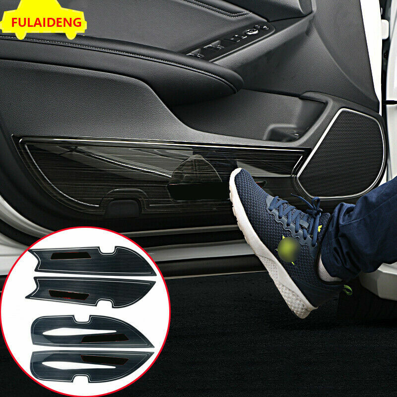4X for Honda Accord 2018-2021 Black Side Door Anti-Kick Pad Protector Cover Trim
