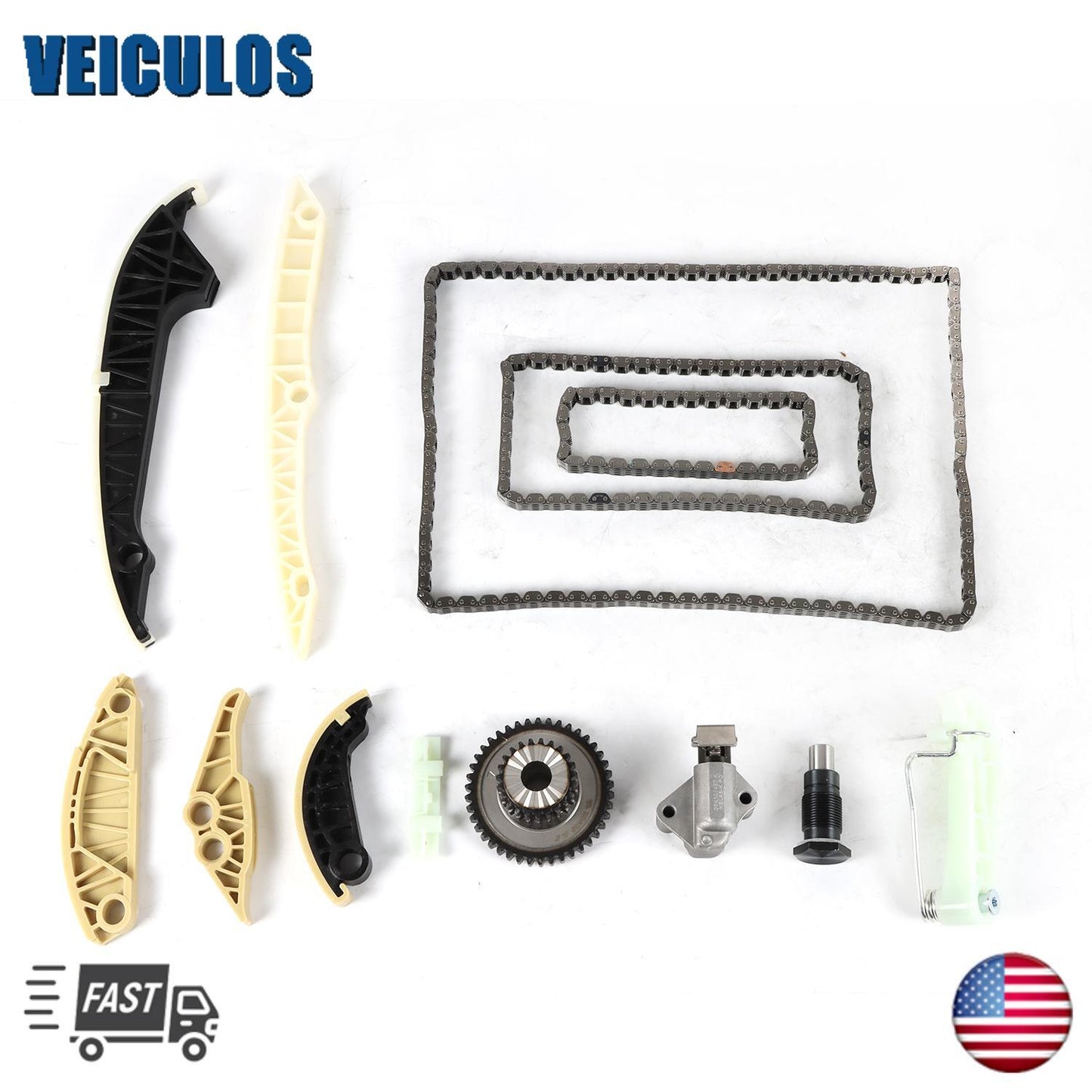 13PCS Timing Chain Kit for VW for Jetta for Golf MK5 MK6 for Passat for Audi A4 EA888 1.8/2.0T