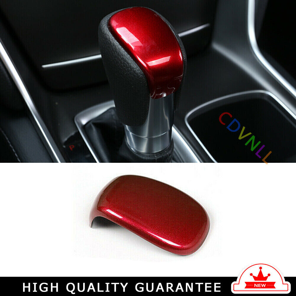 Gear Shift Knob Head Panel Cover Trim for Honda Accord 10th 2018-2022 Bright Red