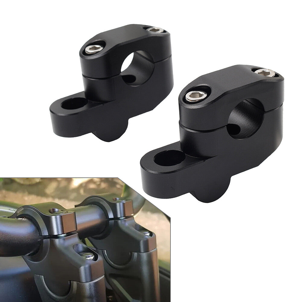 7/822mm Offset Handlebar Clamp Mount Riser Fit for Honda for Suzuki for Yamaha Black